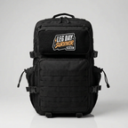 Patch Velcro RYMA Leg Day Survivor fixé sur un sac