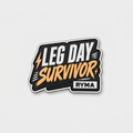 Patch Velcro RYMA Leg Day Survivor 80 mm en PVC souple