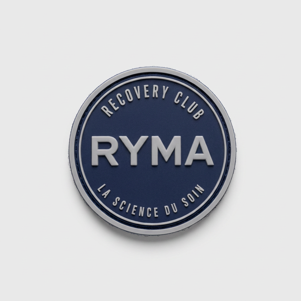 Patch Velcro RYMA Recovery Club rond 70 mm en PVC souple