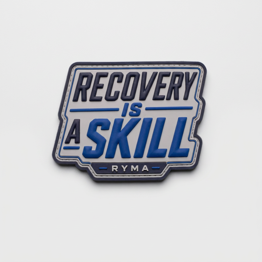 Patch Velcro RYMA Recovery Is a Skill 80 mm en PVC souple